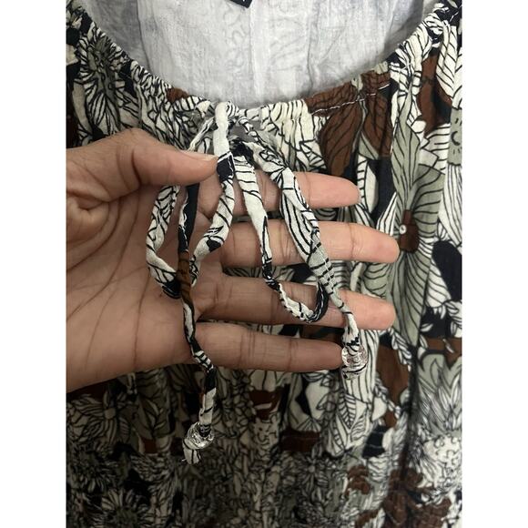 Mlle Gabrielle Floral Smocked Waist Elastic Sleeve Midi Dress Women’s Size 3X - Picture 7 of 11